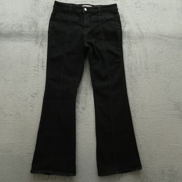 Thread Market  Jeans Junior's Size 13/31 Gray Mid-Rise Flare Denim 30" Inseam - Picture 11 of 16